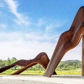 唐山不锈钢方管不规则拼接雕塑 大型公园抽象异形摆件