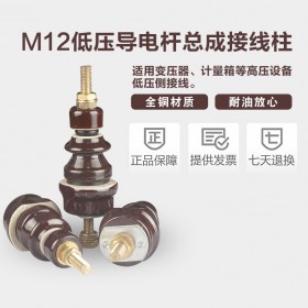M12变压器低压瓷瓶计量箱绝缘桩头接线柱互感器配件导电杆总成