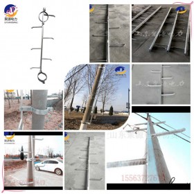厂家定制加工电力杆用施工工程攀爬防护安全爬梯 钢管爬梯
