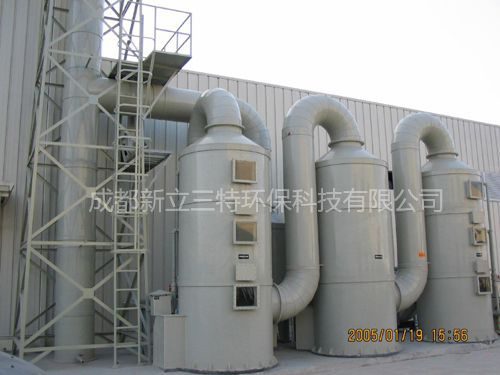 酸雾废气处理设备-PP喷淋塔-四川玻璃钢净化塔