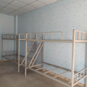 厂家定制铁架床，上下双层铁架床，学校学生员工宿舍铁架床批发