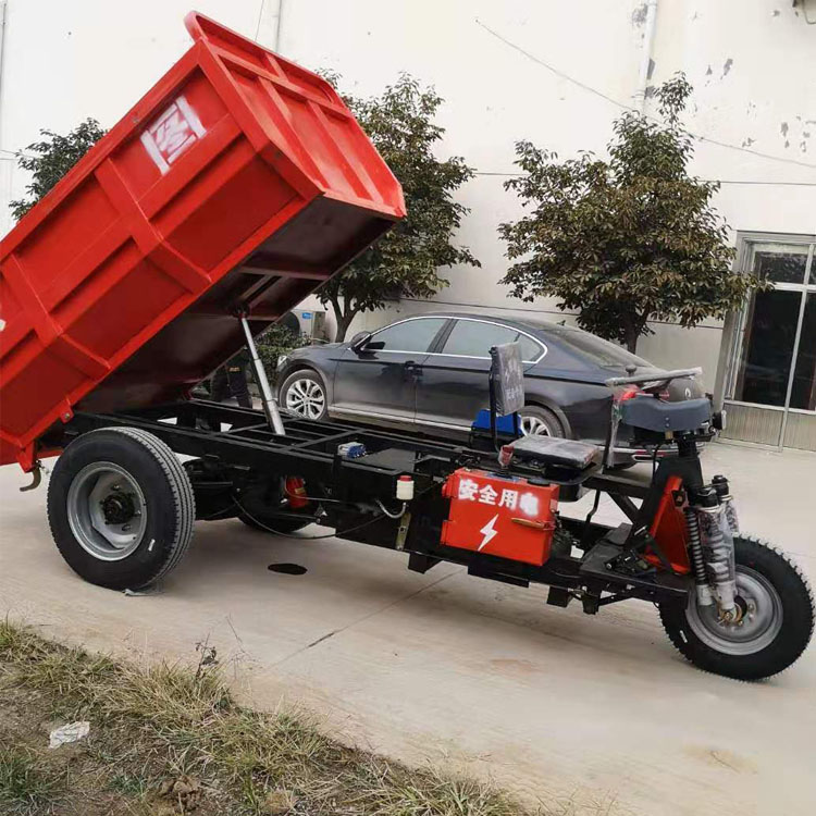 宏图电动三轮车  矿用翻斗拉渣车  自卸式5吨电动三轮车