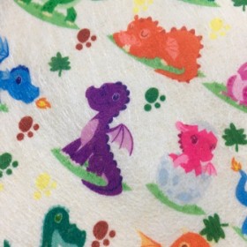 福建厂家 印花水刺布 恐龙图案儿童水刺布 可定制图案