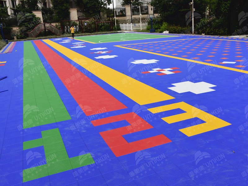广州幼儿园 大方格弹性拼装运动地板