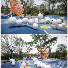泰州小区广场不锈钢毛毛虫雕塑 儿童玩耍彩绘动物定制