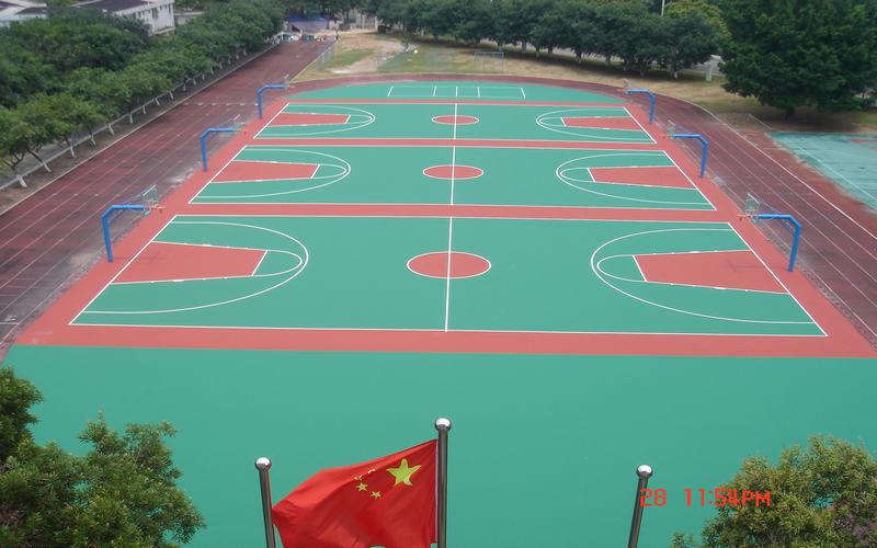 塑胶跑道-环氧地坪-PVC地板-硅PU球场人造草坪