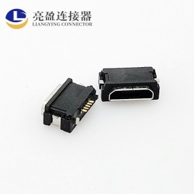MICRO USB 5p 防水母座/沉板 前贴后插