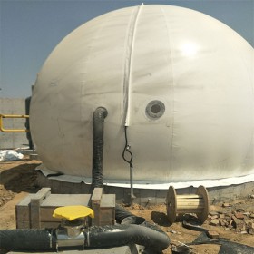 独立式双膜储气柜 半球形pvdf储气设备 恒压沼气贮存装置