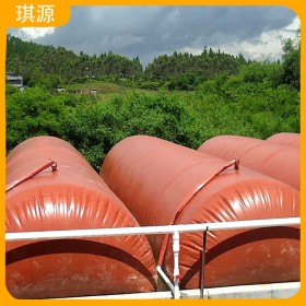 密封式红泥发酵袋 软体塑料储气囊 可折叠沼气储气设备