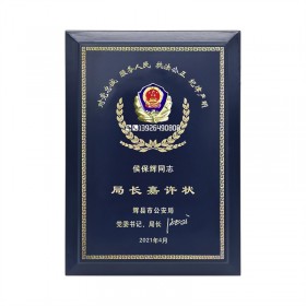 南京警察奖牌先进单位木质奖牌先进集体奖牌制作会员单位奖牌