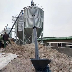 养殖场自动喂料设备饲料存储输送设备镀锌板料塔