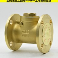 全黄铜法兰止回阀 H44W法兰铜止回阀 上海浦蝶品牌
